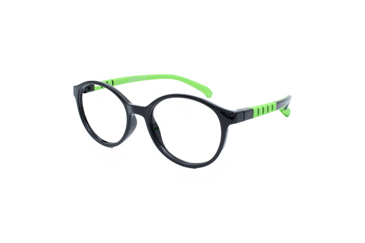 URBAN KIDS GLOSSY BLACK WITH GREEN TIP